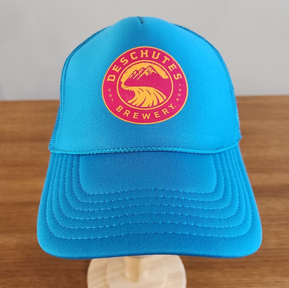 Deschutes Brewery Unisex Trucker Hat In Bright Blue Hot Pink Yellow